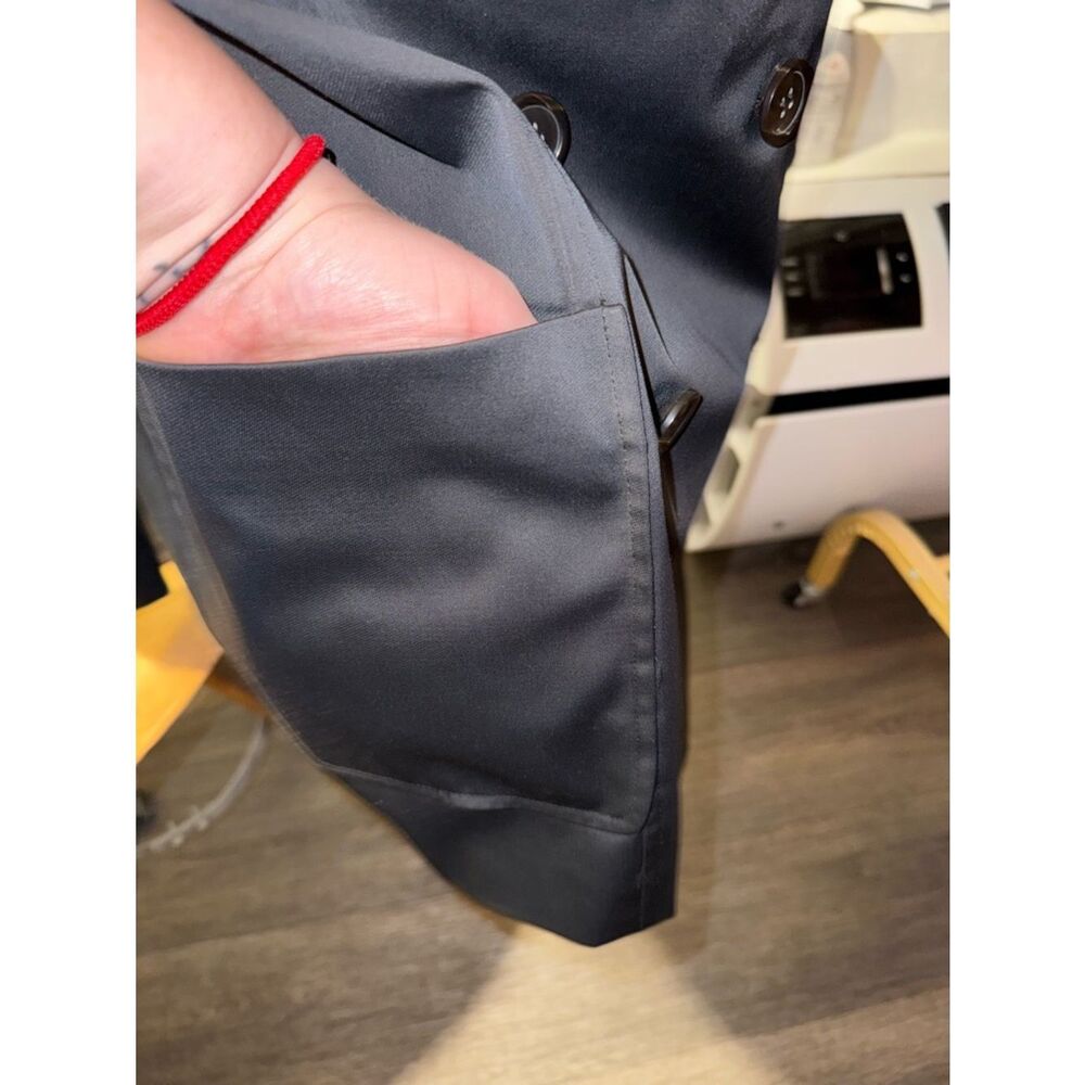 Insight Black Double-Breasted Trench Coat - Picture 7 of 7
